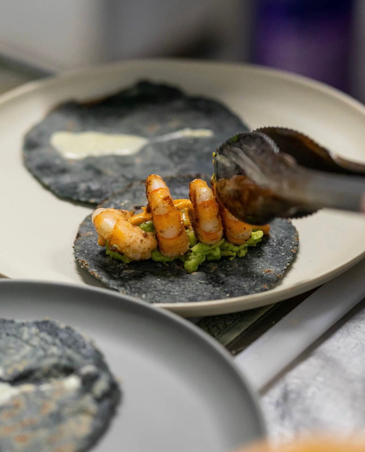 Taco Morita de Camarón